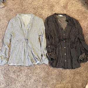 Women’s size medium M Long sleeve designer Blouses